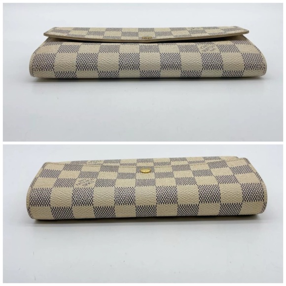 Auth Louis Vuitton Damier Azur Portefeuille Sarah long wallet in box - Picture 12 of 16